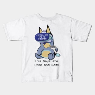 bluey gaming player Kids T-Shirt